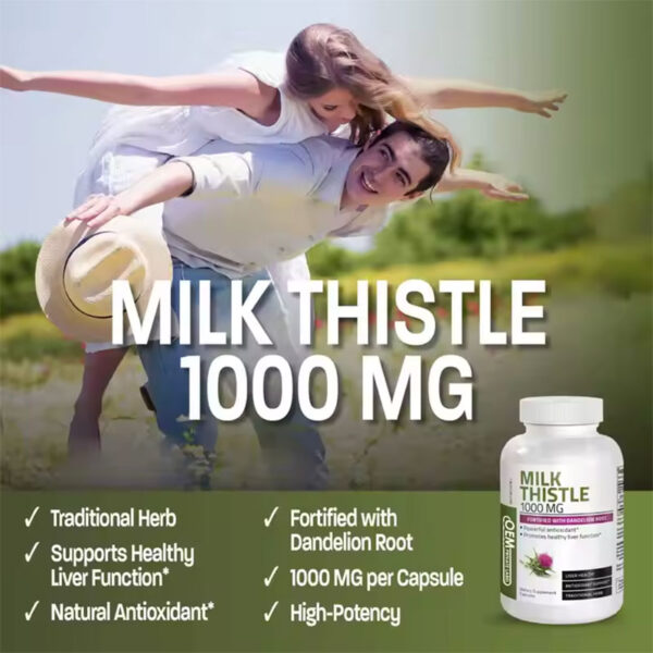 120 capsules of milk thistle grass dandelion root liver supplement - Image 5