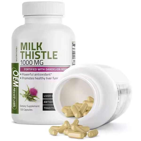 120 capsules of milk thistle grass dandelion root liver supplement - Image 3