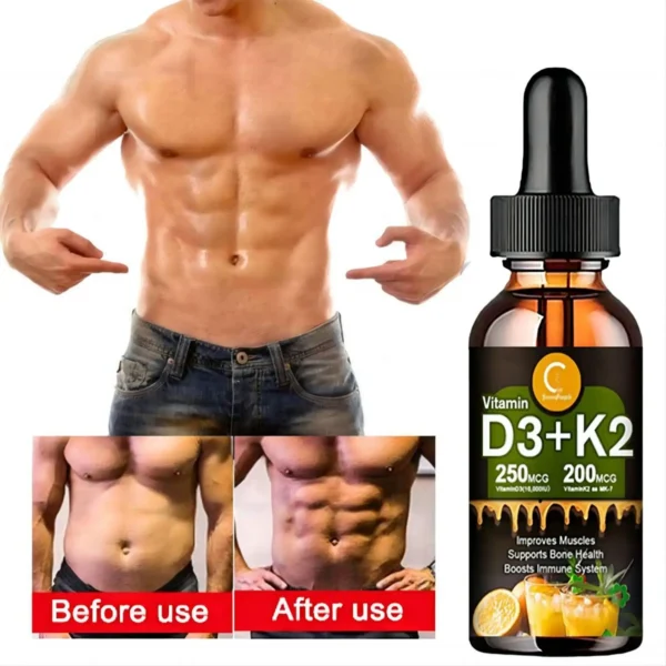 Vitamin C D3+K2 improve abdominal blood circulation, improves Muscles supports bone health boosts immune system - Image 3